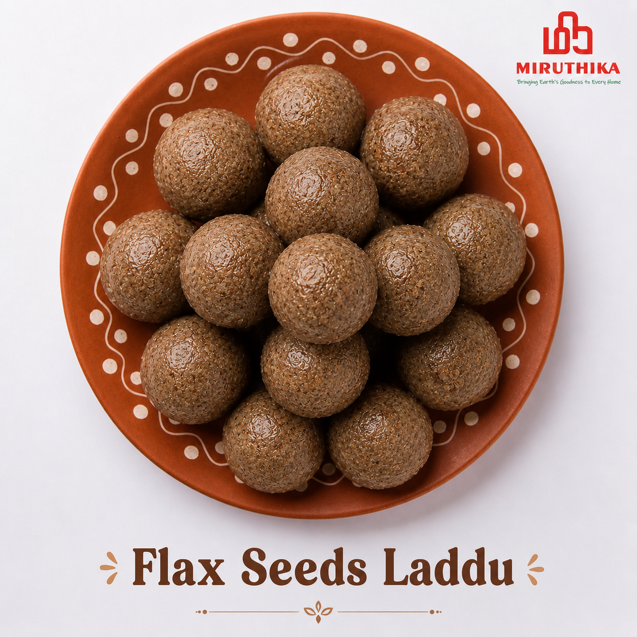 Miruthika Flax Seeds & Nuts Laddu | Pure Ghee | 125g