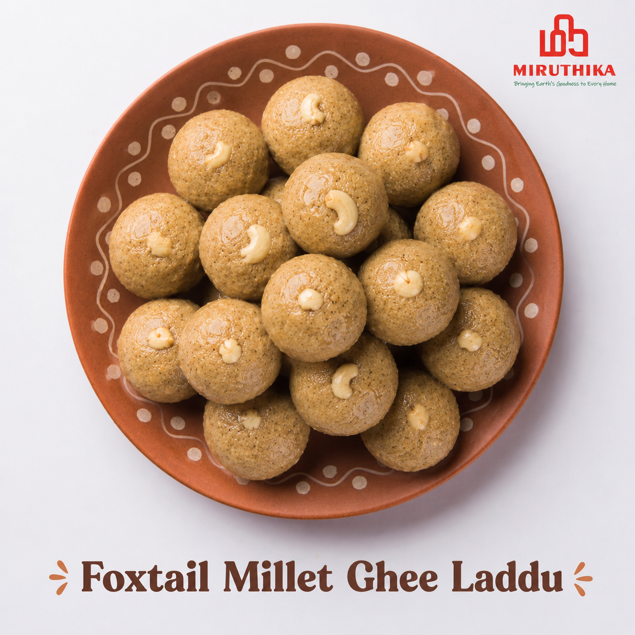 Miruthika Foxtail Millet Ghee Laddu | Pure Ghee | 125g