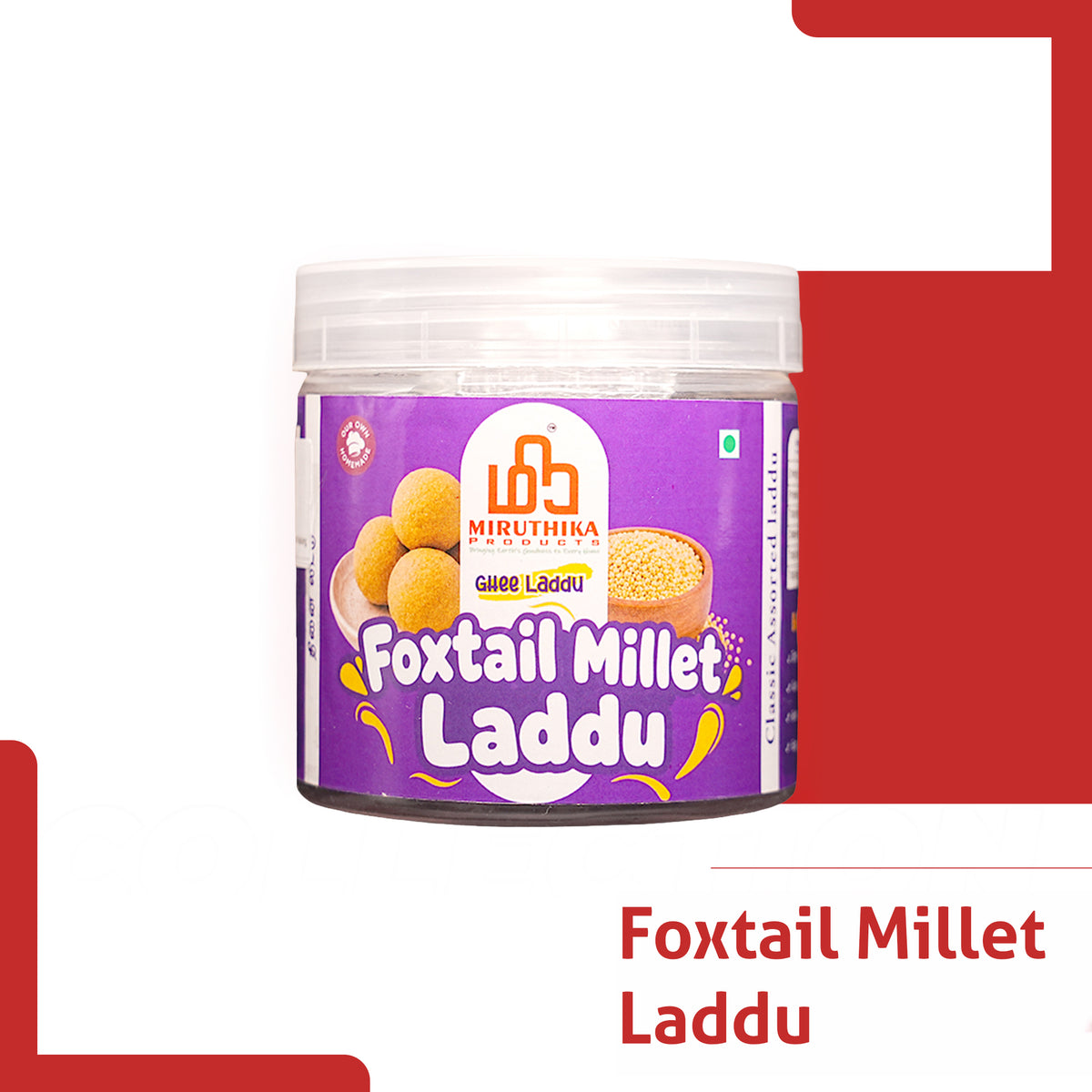Miruthika Foxtail Millet Ghee Laddu | Pure Ghee | 200g