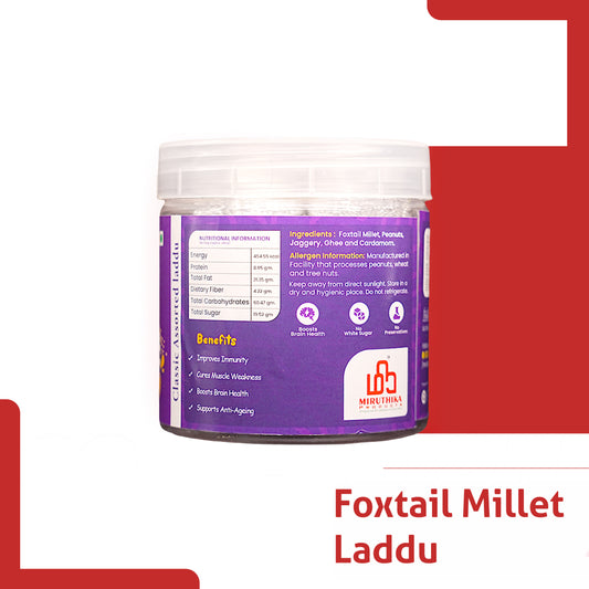 Miruthika Foxtail Millet Ghee Laddu | Pure Ghee | 200g