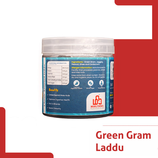 Miruthika Green Gram Ghee Laddu | Pure Ghee | 200g