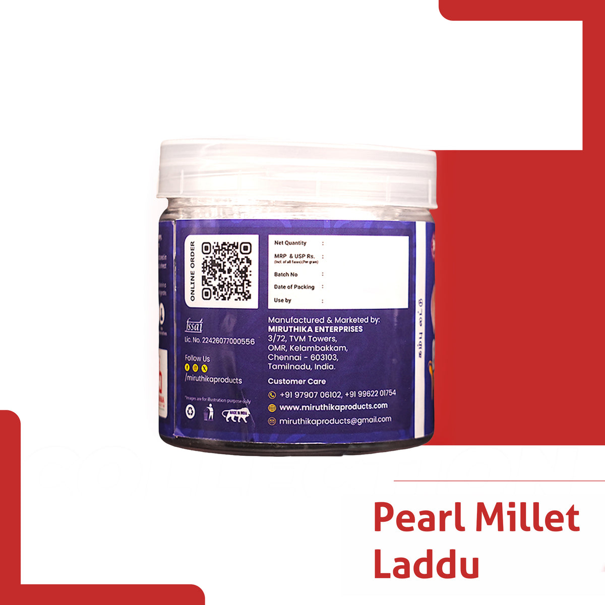 Miruthika Pearl Millet Laddu | Pure Ghee