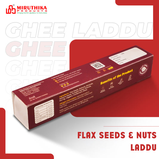 Miruthika Flax Seeds & Nuts Laddu | Pure Ghee | 125g