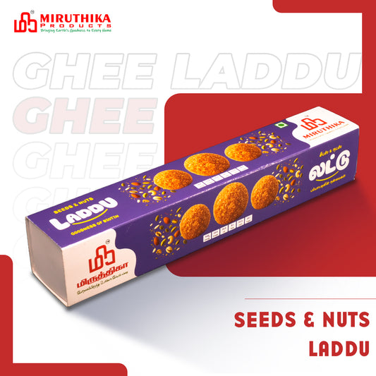 Miruthika Seeds & Nuts Laddu | Pure Ghee | 125g