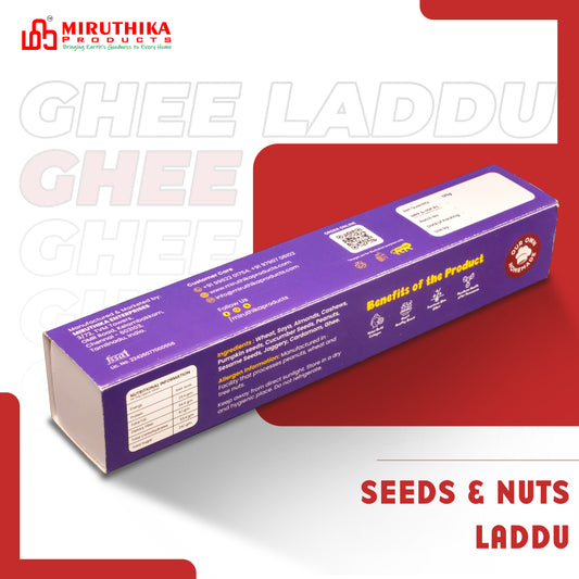 Miruthika Seeds & Nuts Laddu | Pure Ghee | 125g