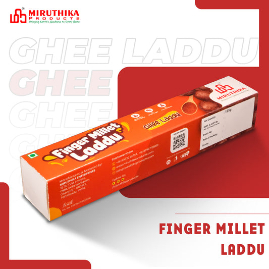Miruthika Finger Millet Laddu | Pure Ghee | 125g