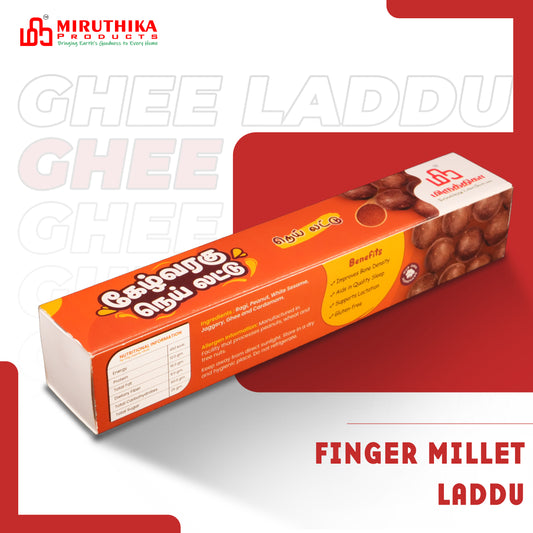 Miruthika Finger Millet Laddu | Pure Ghee | 125g