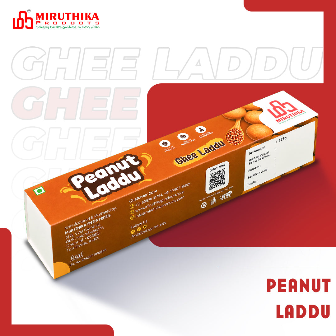 Miruthika Peanut Laddu | Pure Ghee | 125g