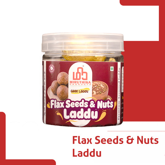 Miruthika Flax Seeds & Nuts Laddu | Pure Ghee