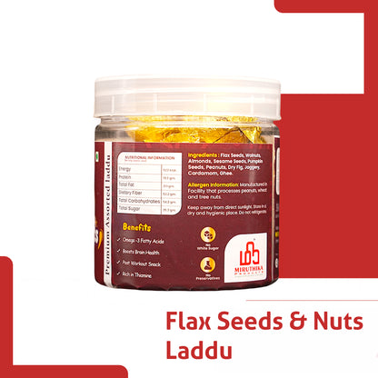 Miruthika Flax Seeds & Nuts Laddu | Pure Ghee