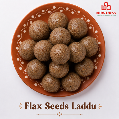 Miruthika Flax Seeds & Nuts Laddu | Pure Ghee | 125g