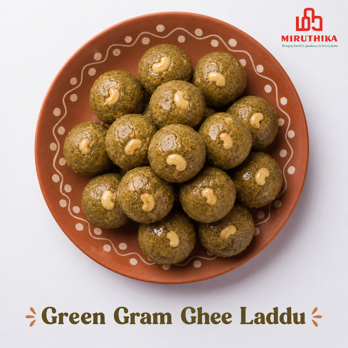 Miruthika Green Gram Ghee Laddu | Pure Ghee | 200g
