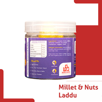 Miruthika Millets & Nuts Laddu | Pure Ghee