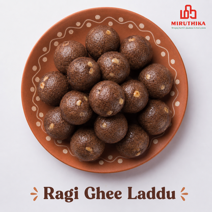 Miruthika Finger Millet Laddu | Pure Ghee | 125g