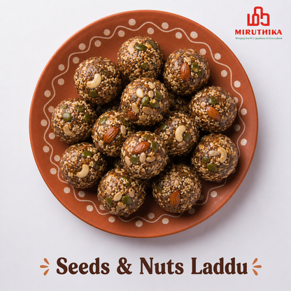 Miruthika Seeds & Nuts Laddu | Pure Ghee | 125g