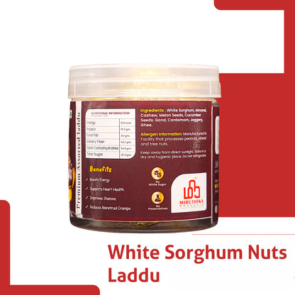 Miruthika White Sorghum Nuts Laddu | Pure Ghee